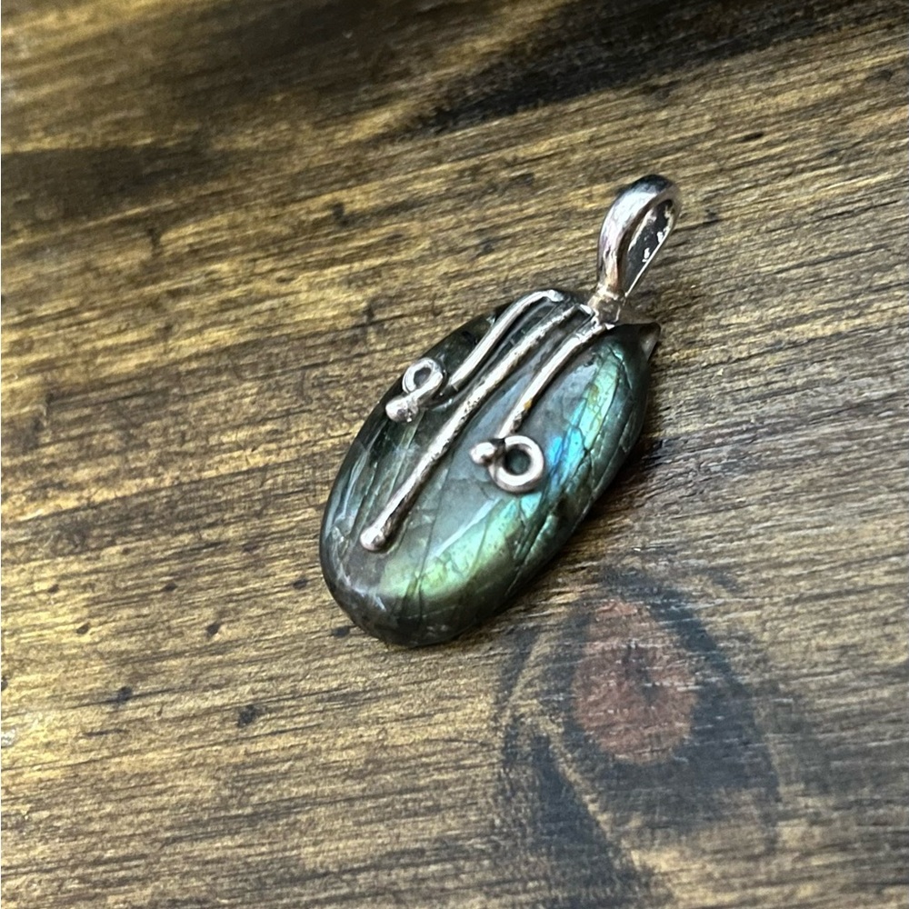 Labradorite Wrapped Pendant | Statement Necklace | Gemstone Pendant